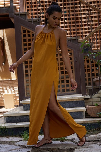 Ophelia Dress – Mustard