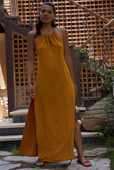 Ophelia Dress – Mustard