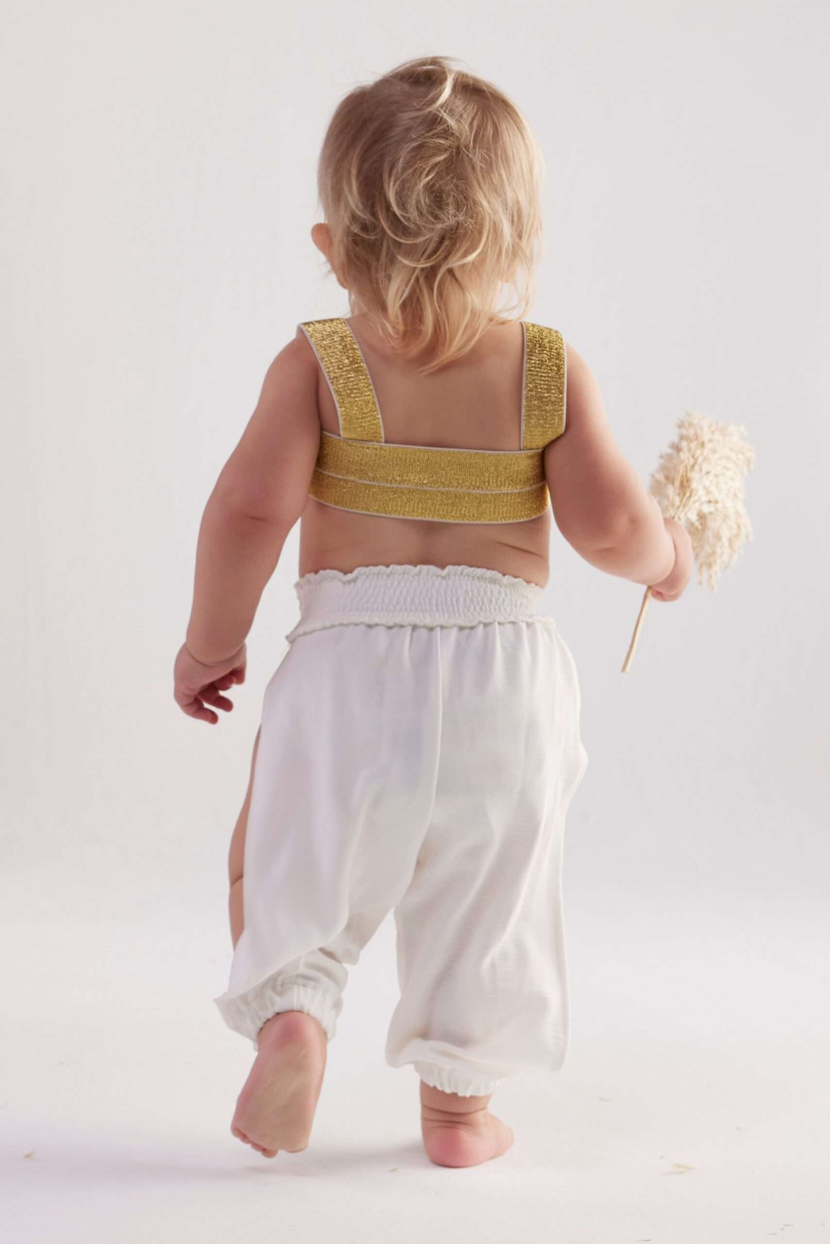 Jazzy Baby Pants – White