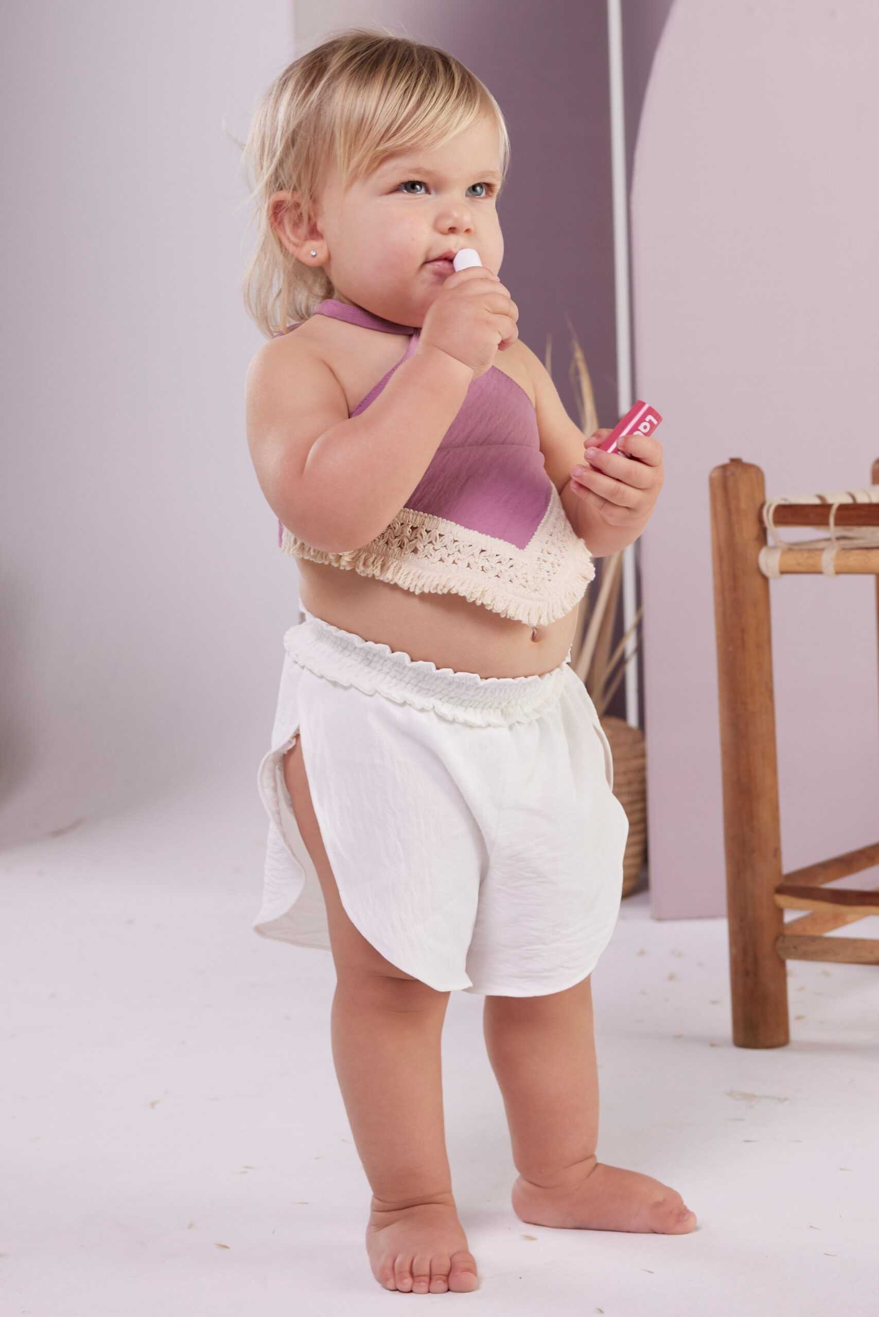 Jazzy Baby Shorts – White