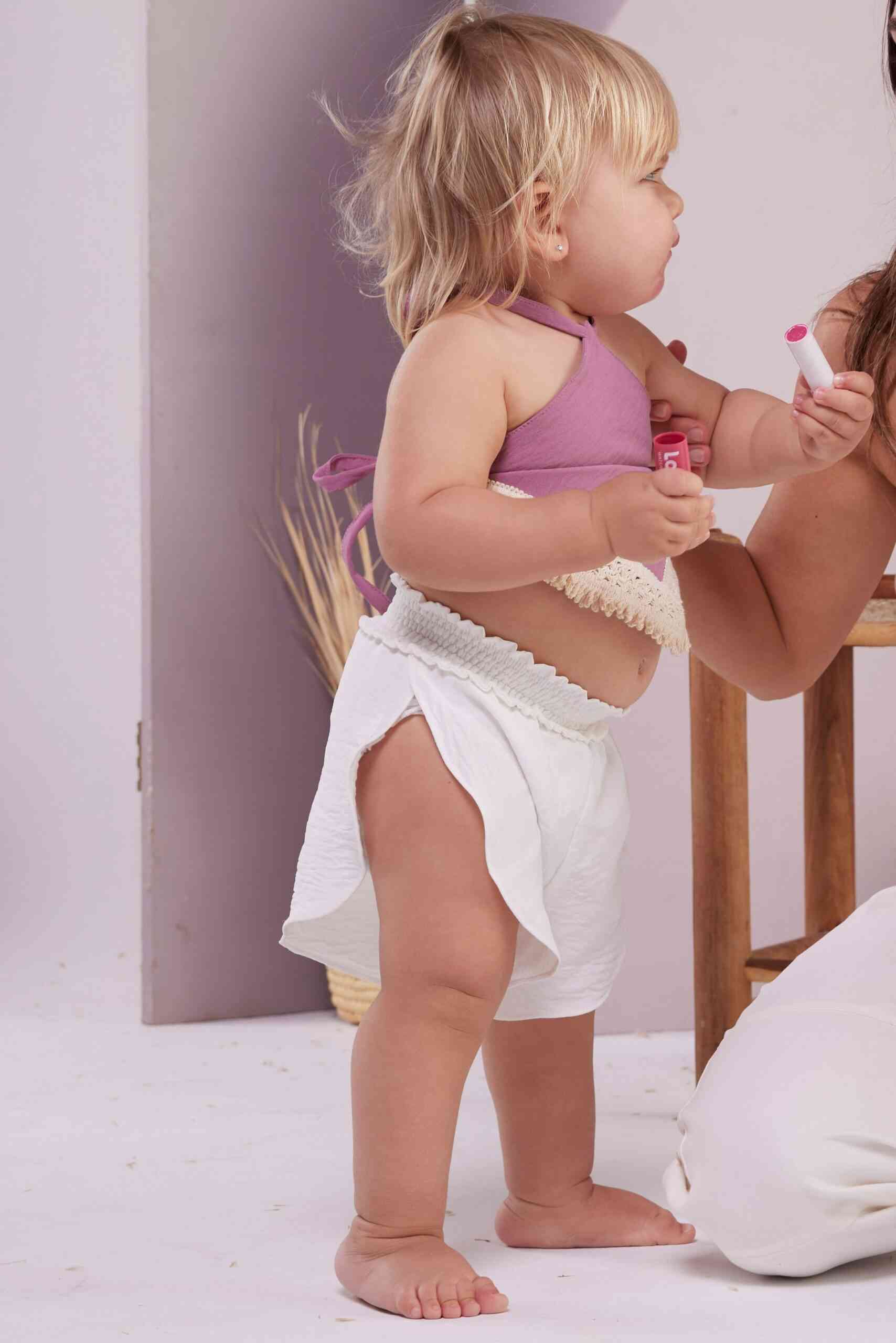 Jazzy Baby Shorts – White