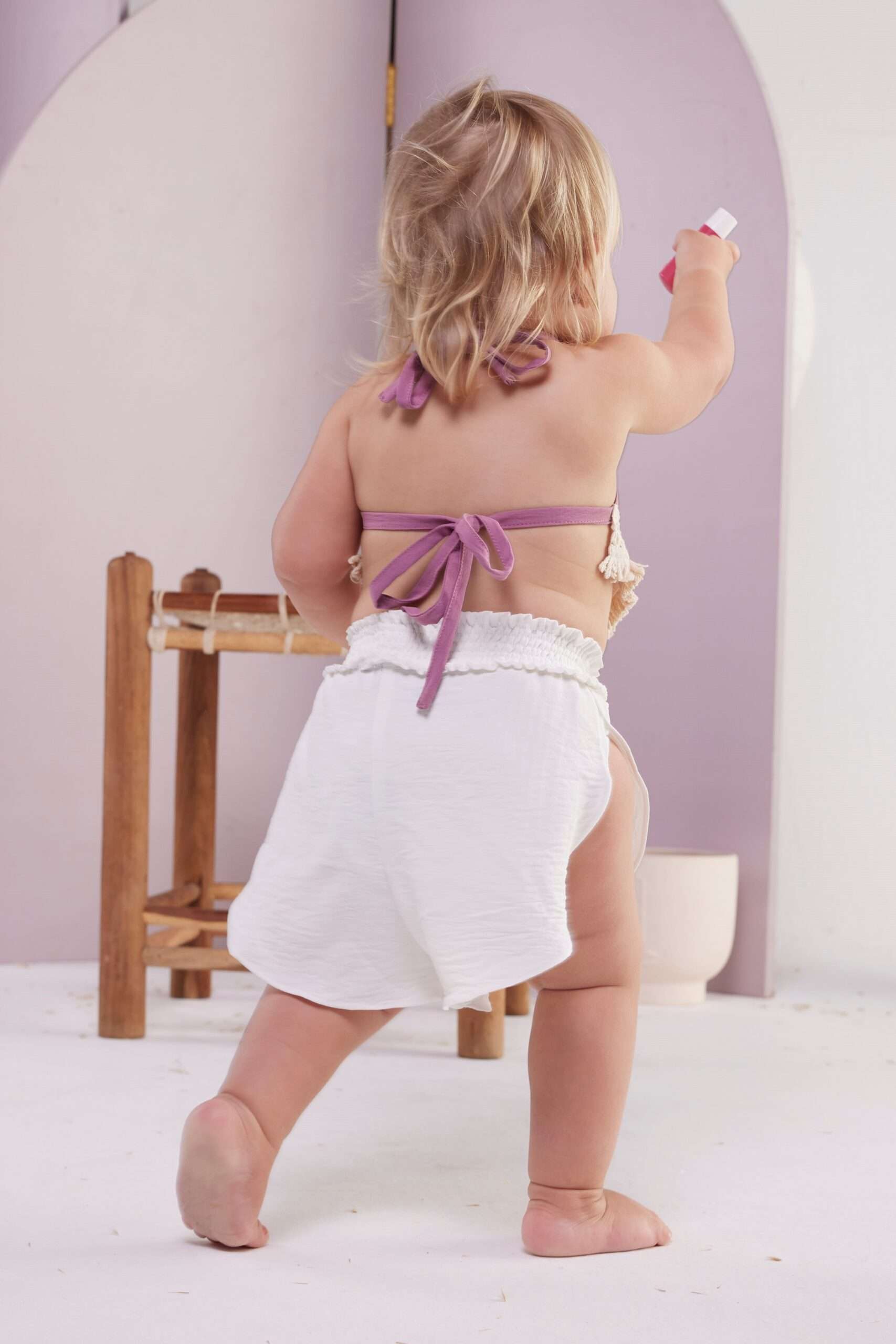 Jazzy Baby Shorts – White