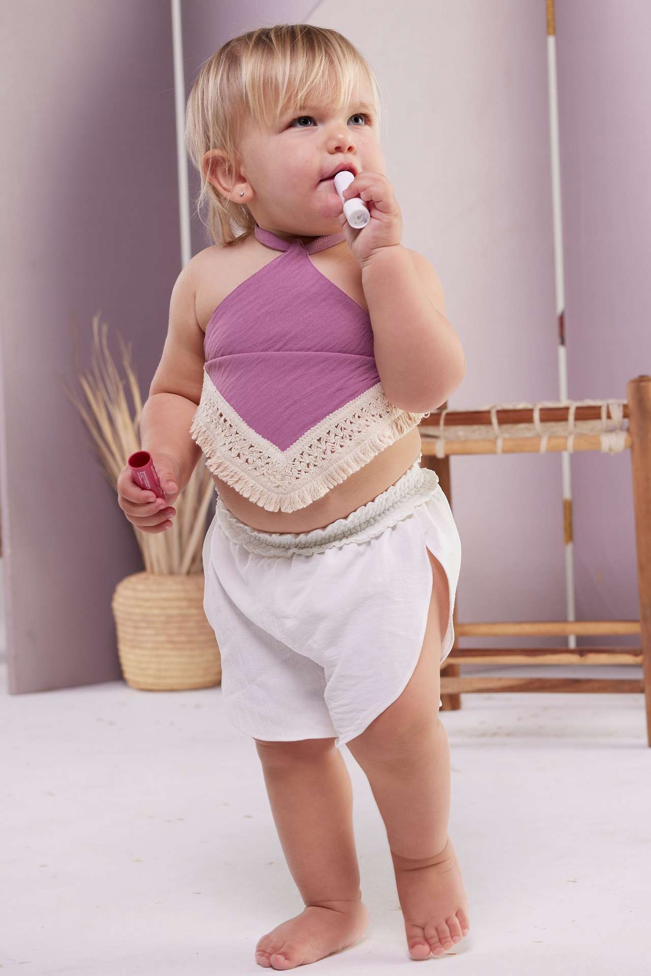 Jazzy Baby Shorts – White