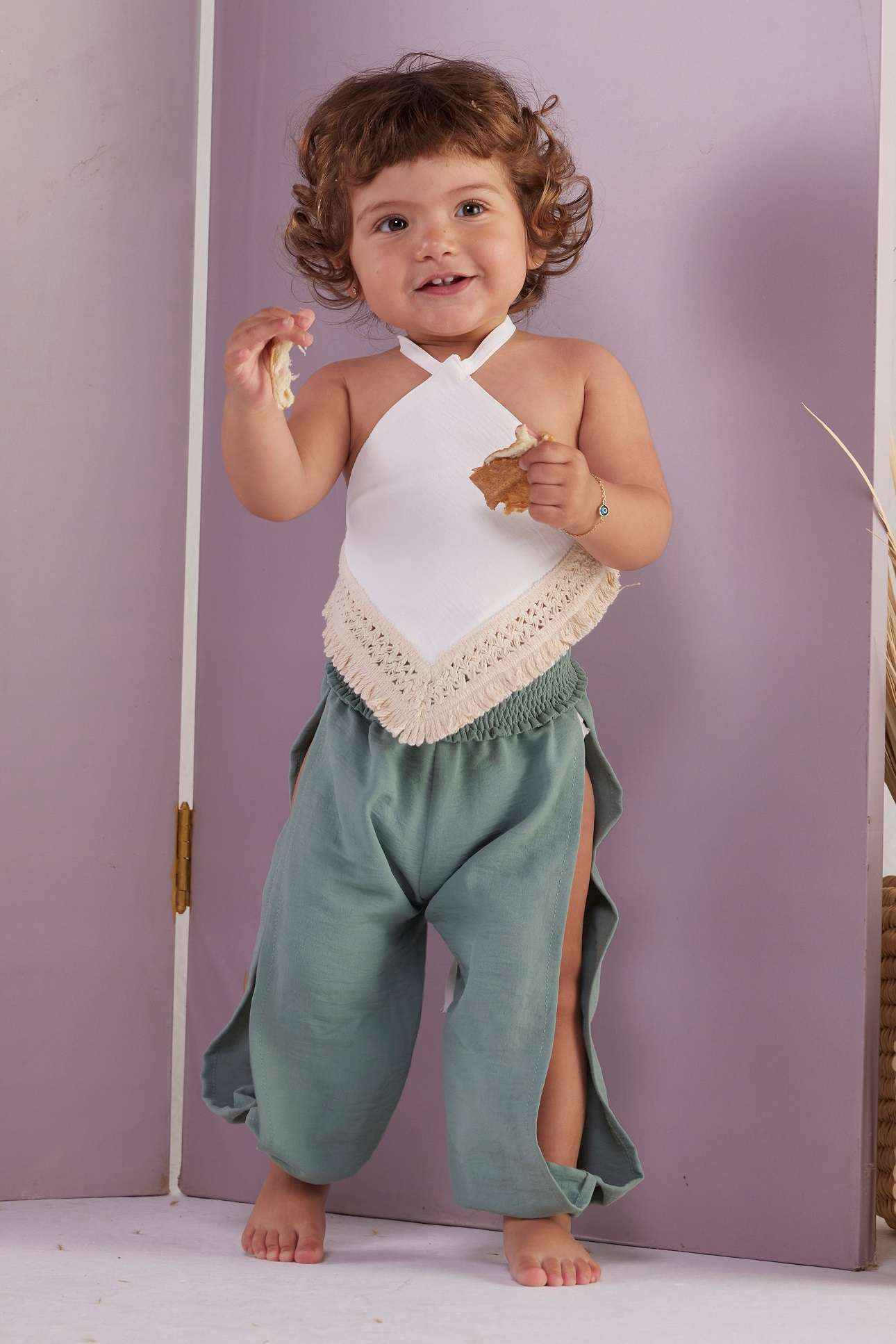 Jazzy Baby Pants – Blue