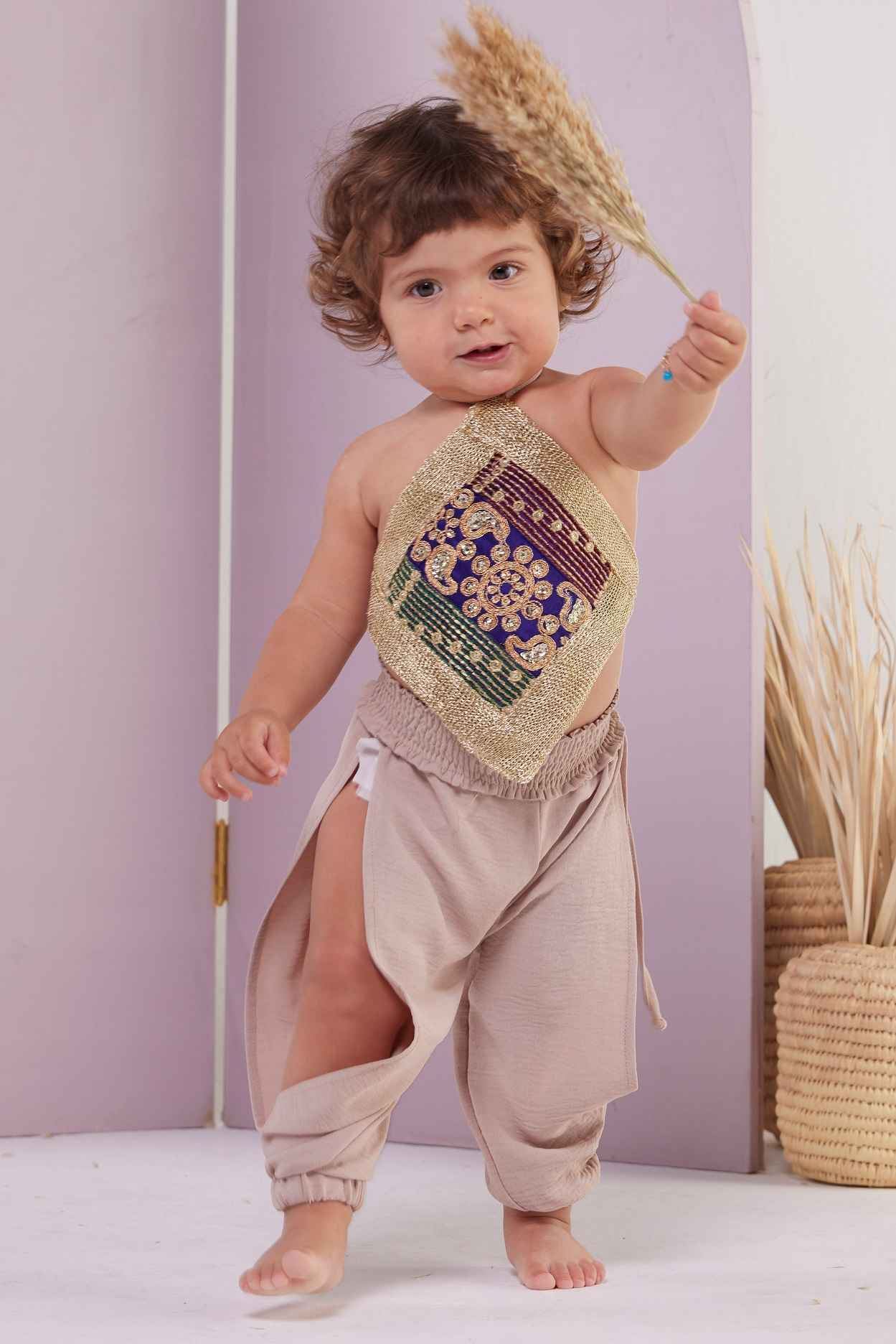 Jazzy Baby Pants – Beige