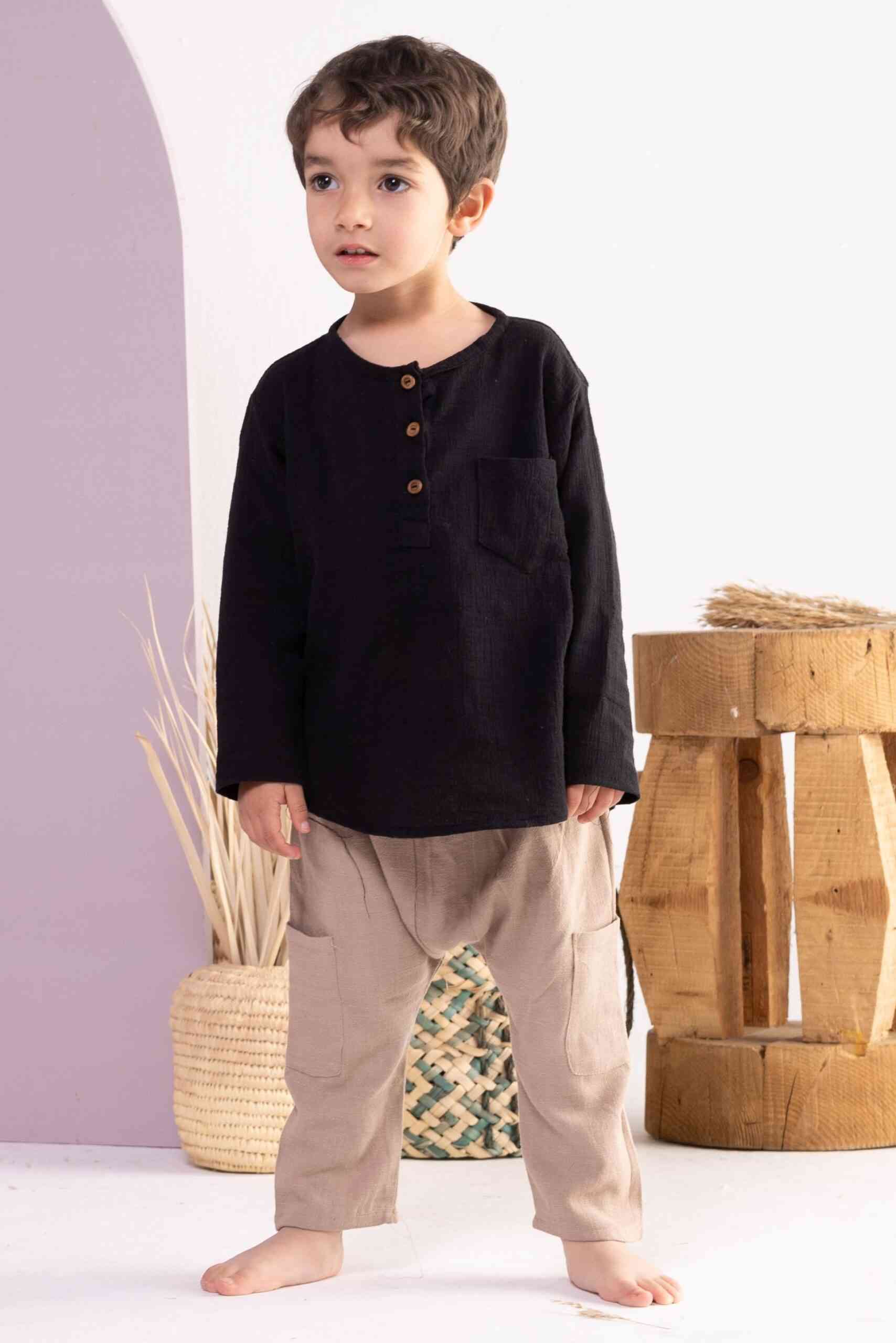 Fouki Linen Shirt – Black