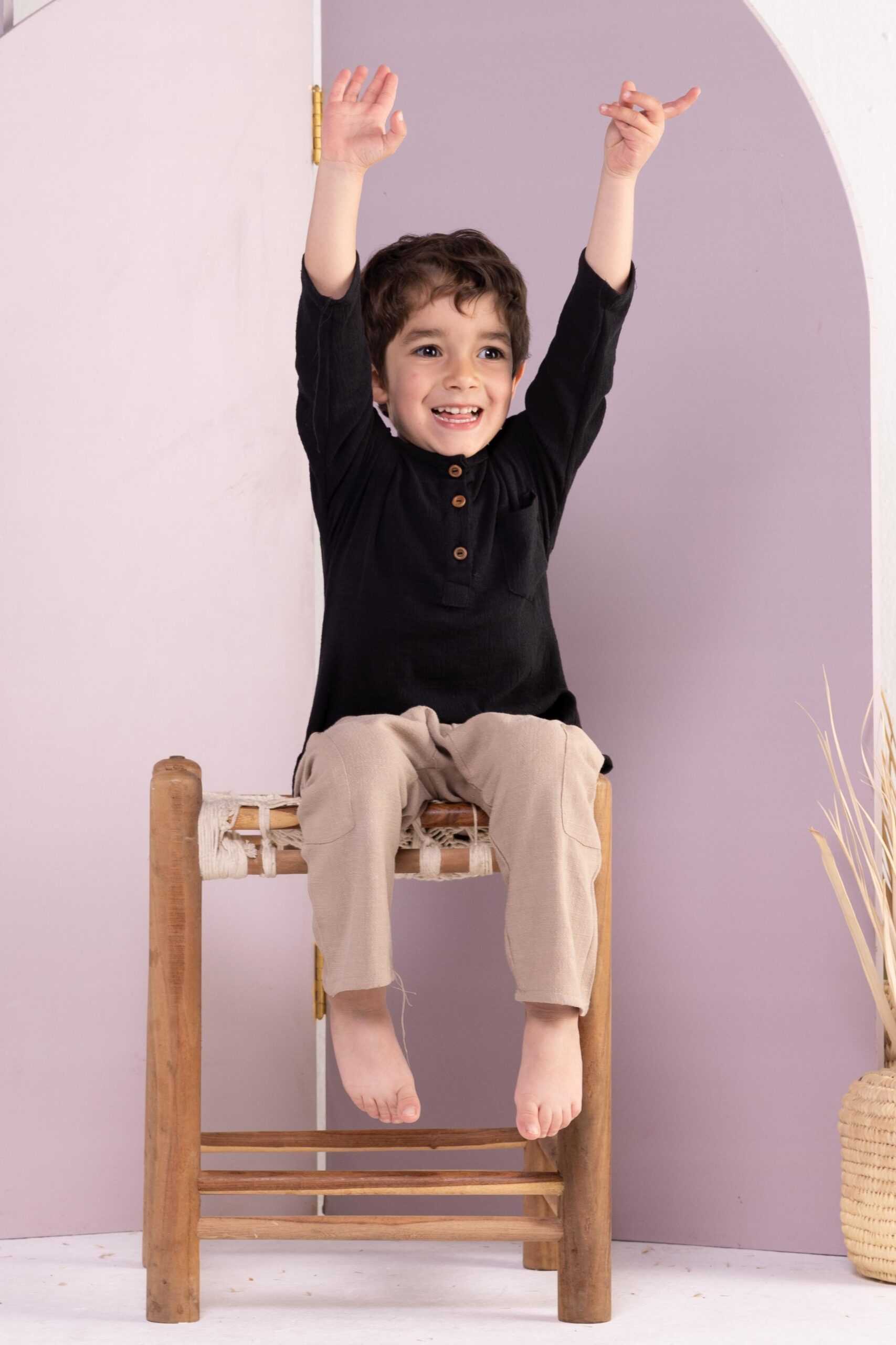 Fouki Linen Shirt – Black