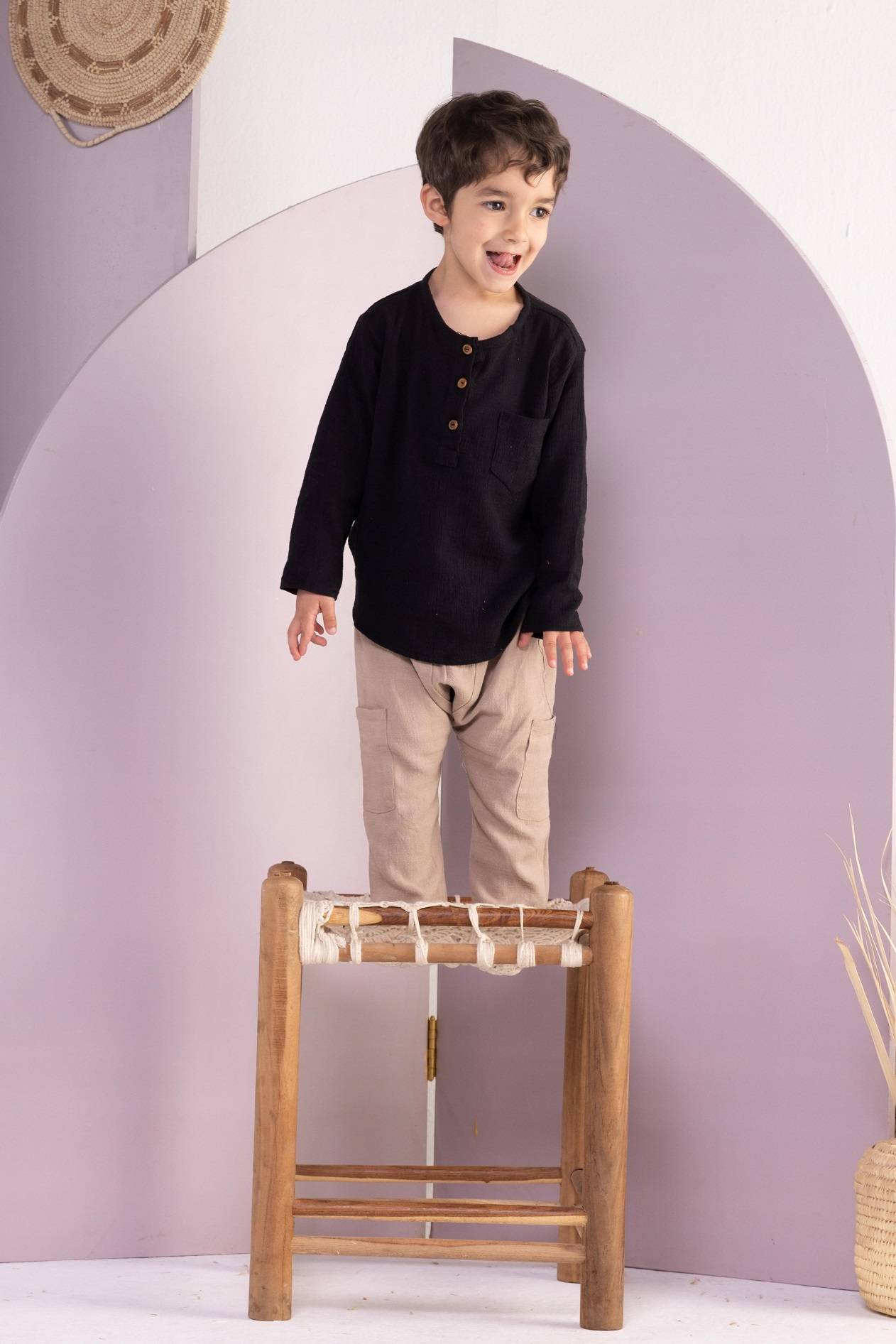 Fouki Linen Shirt – Black