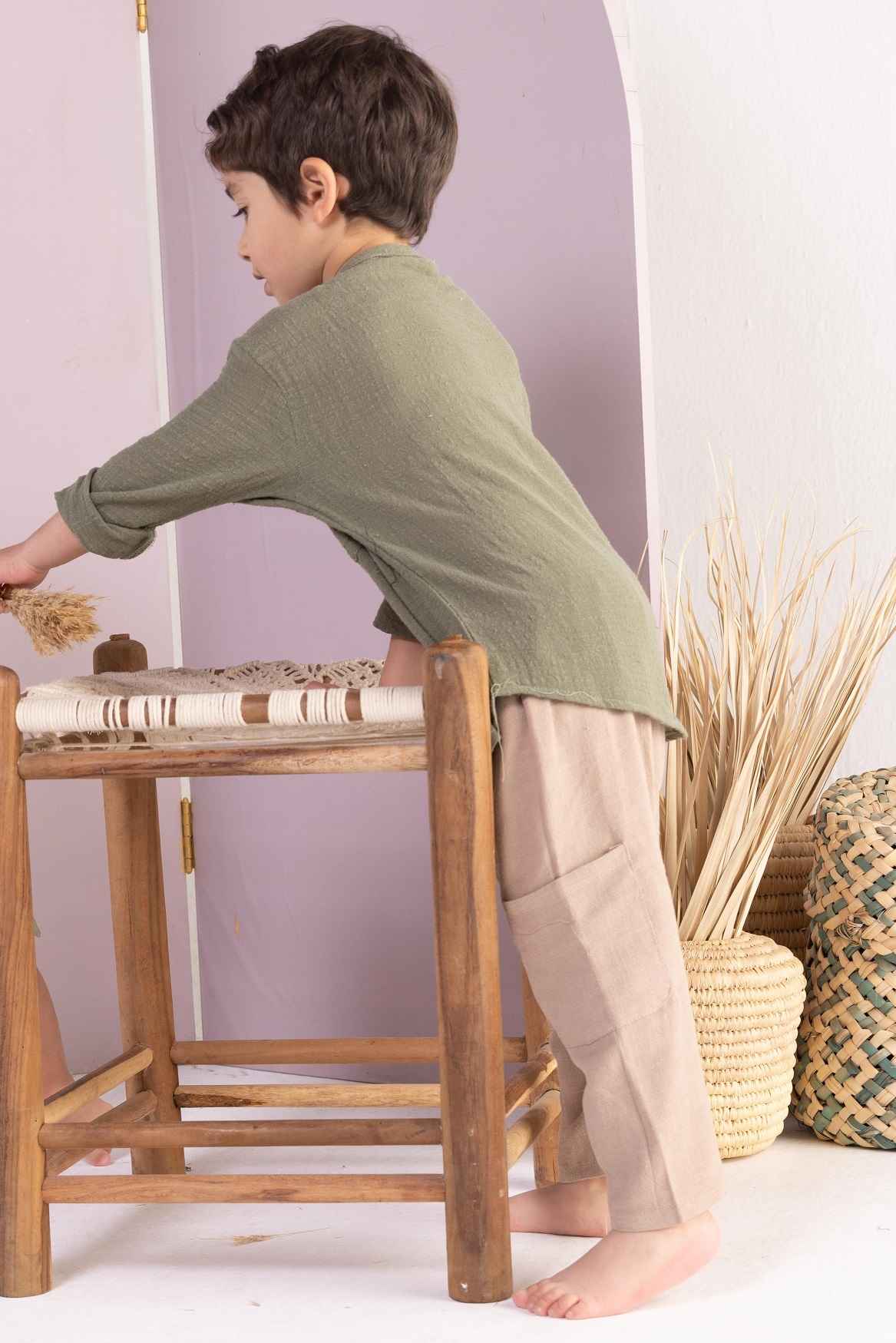 Fouki Linen Shirt – Olive