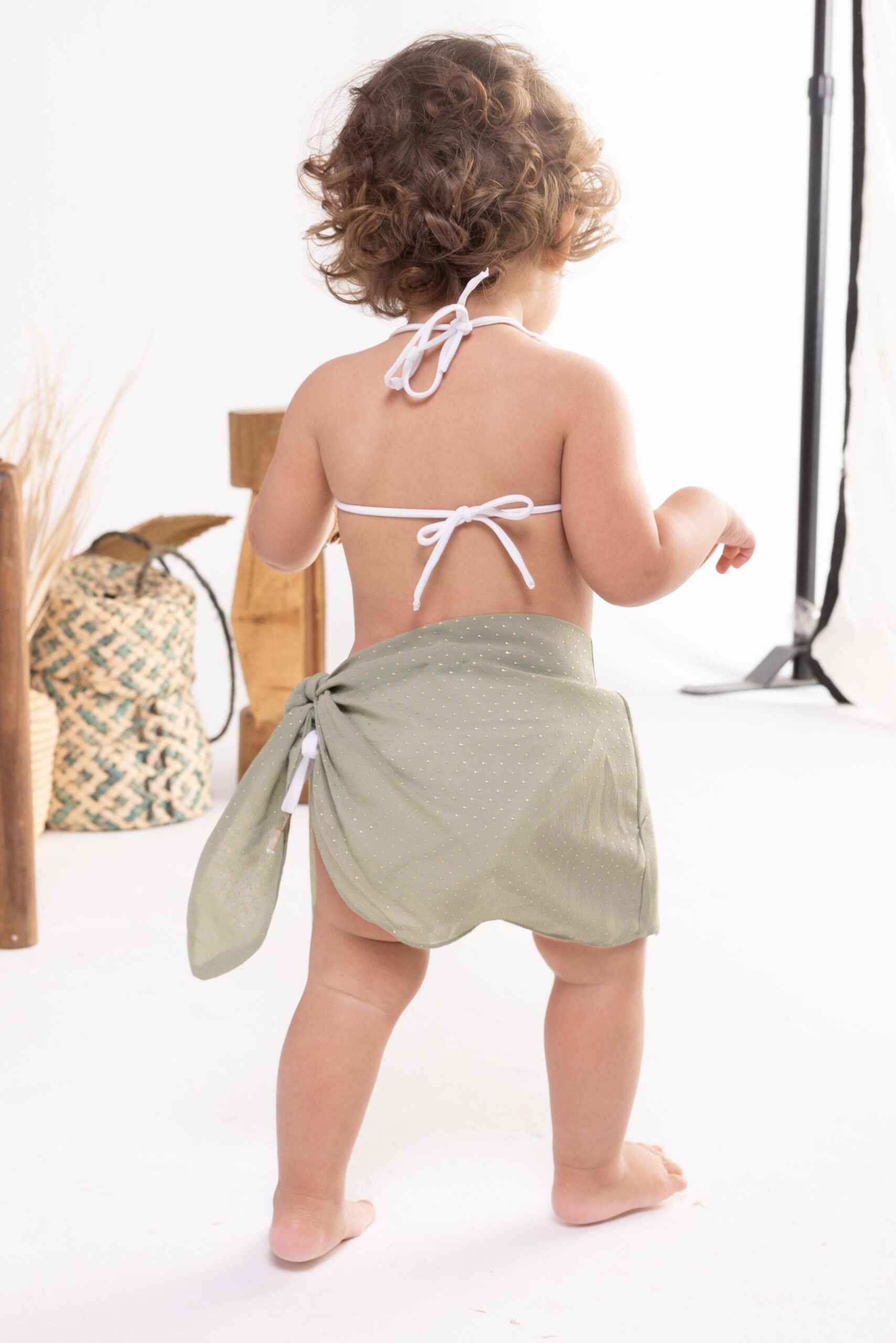 Baby Beach Wrap (Polka Green)