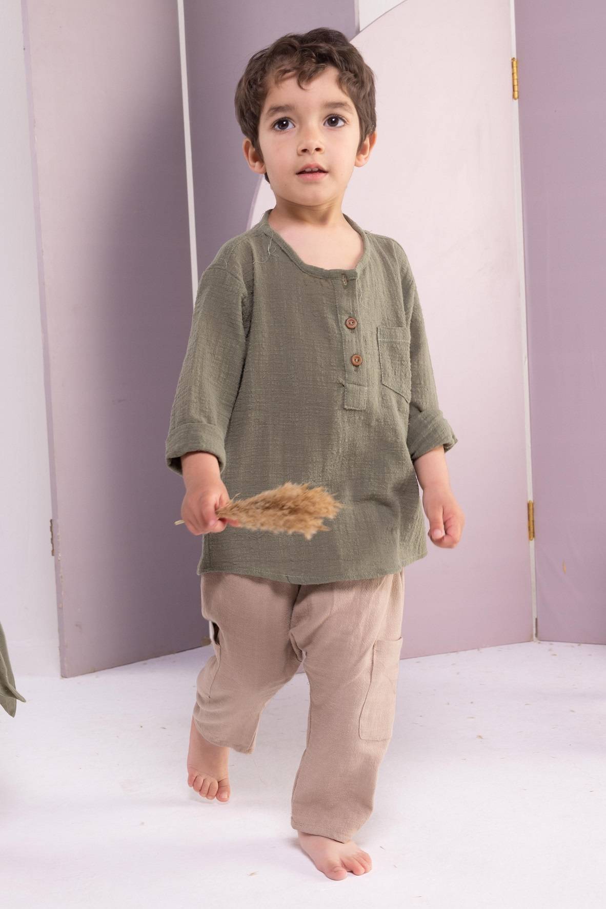 Fouki Linen Shirt – Olive