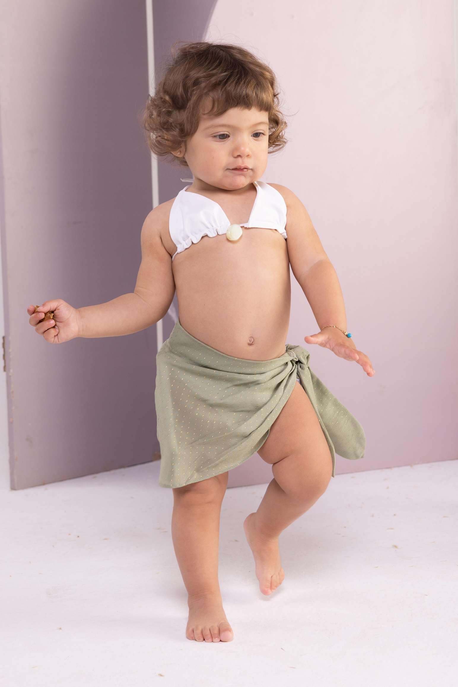 Baby Beach Wrap (Polka Green)