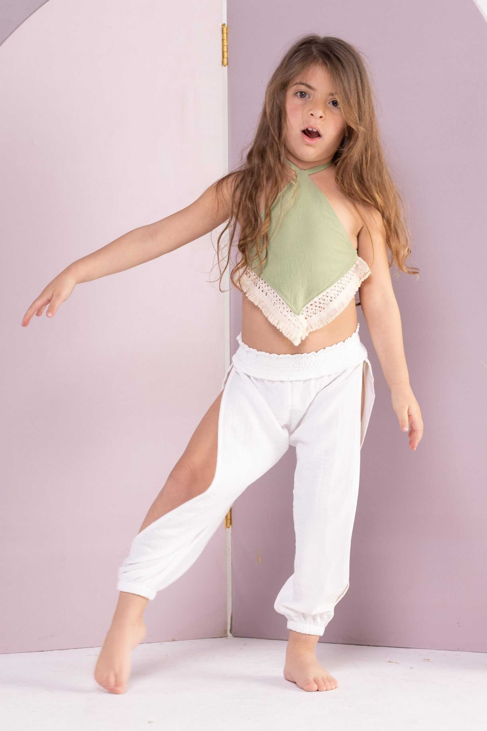 Jazzy Baby Pants – White