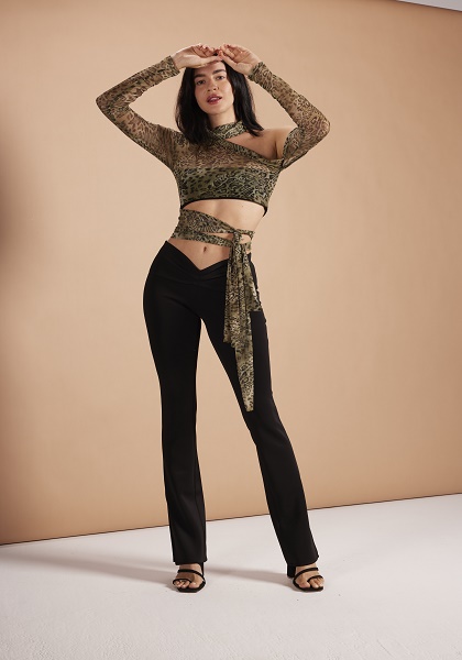 Paris Top – Green Leopard