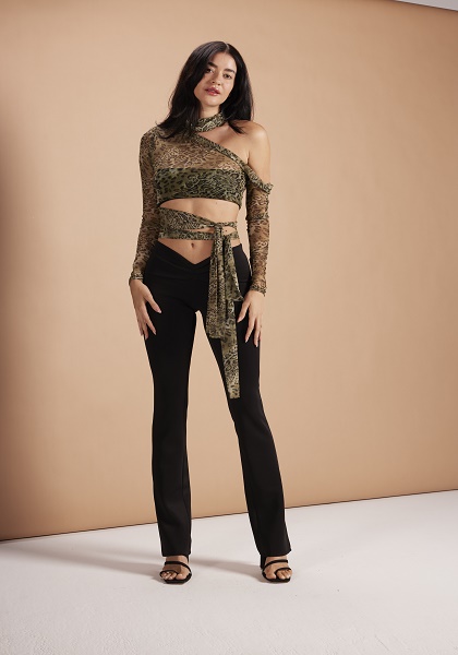 Paris Top – Green Leopard