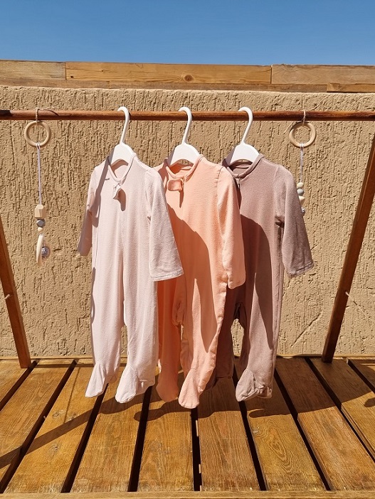 3-Pack Zip-Up Sleepsuits (Pinkish)