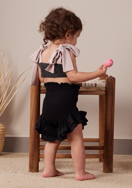 Leah Ruffled Shorts – Black