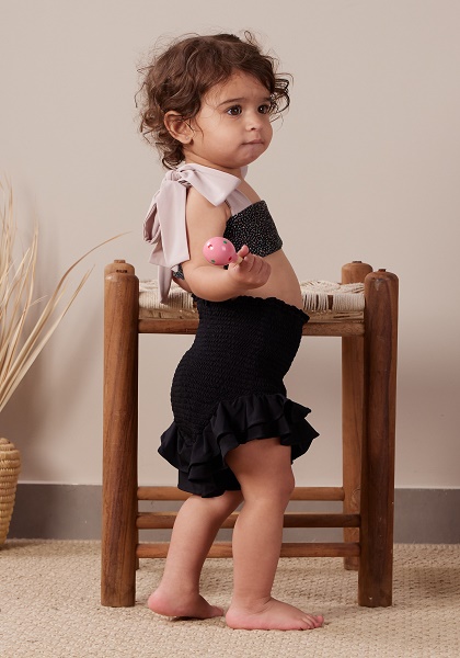 Leah Ruffled Shorts – Black