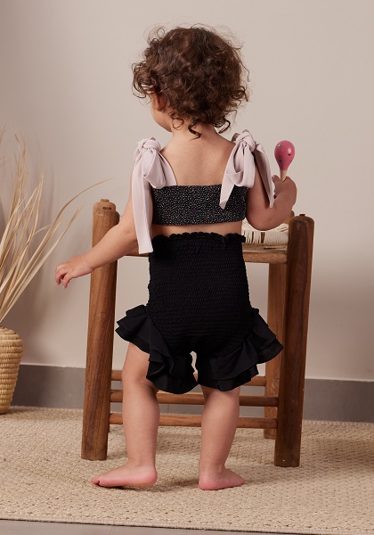 Leah Ruffled Shorts – Black