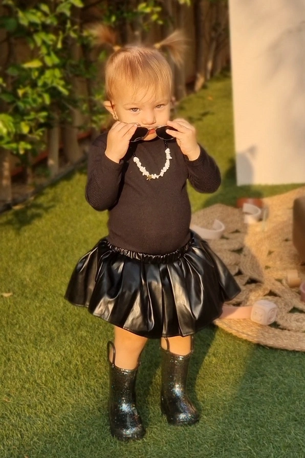 Tia Skirt – Black Leather