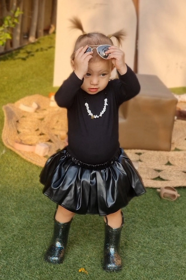 Tia Skirt – Black Leather