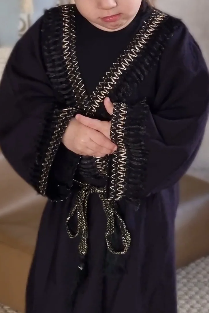 Baby Thurayya Kaftan – Black