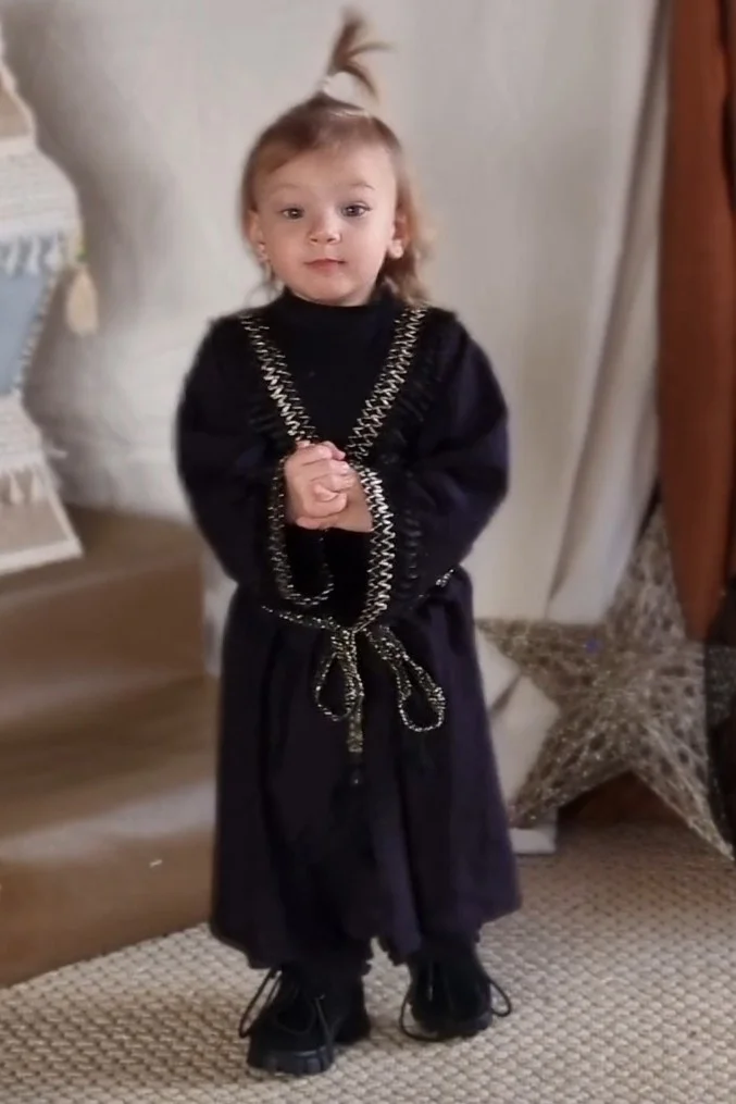 Baby Thurayya Kaftan – Black