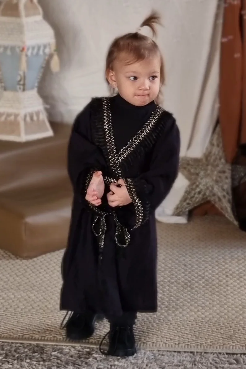 Baby Thurayya Kaftan – Black