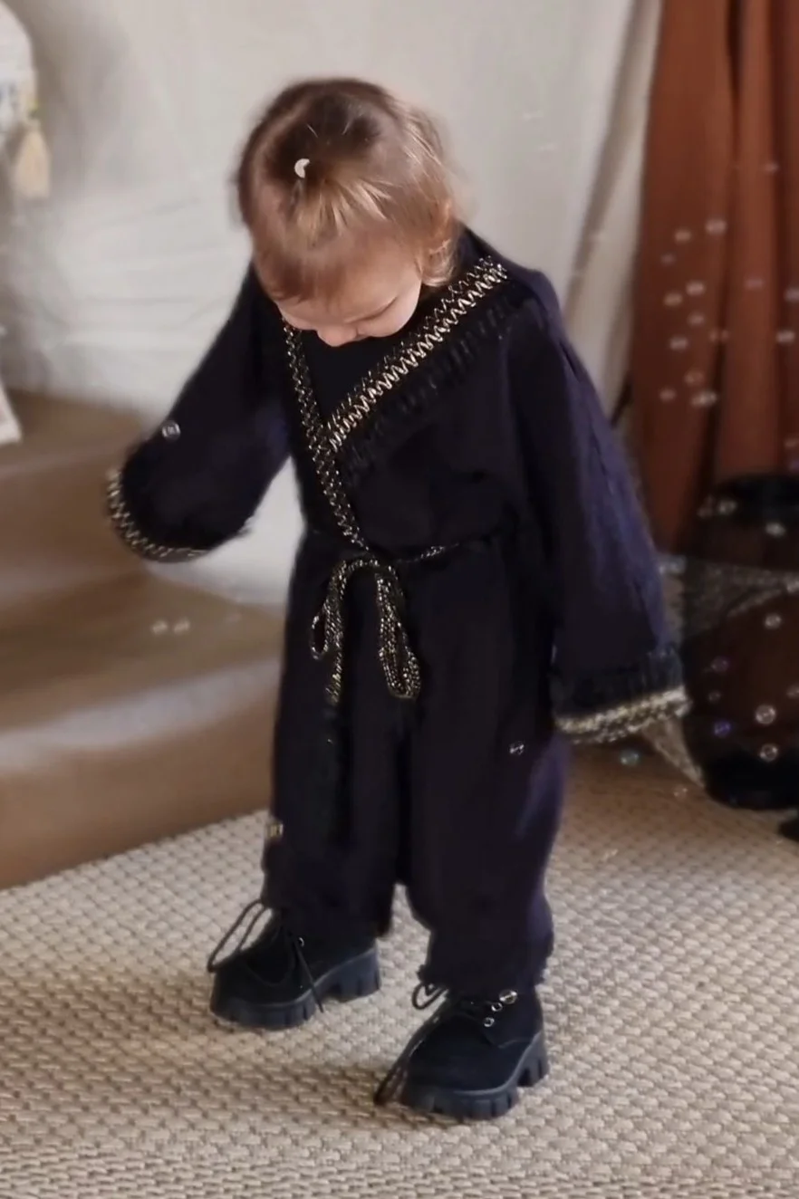 Baby Thurayya Kaftan – Black