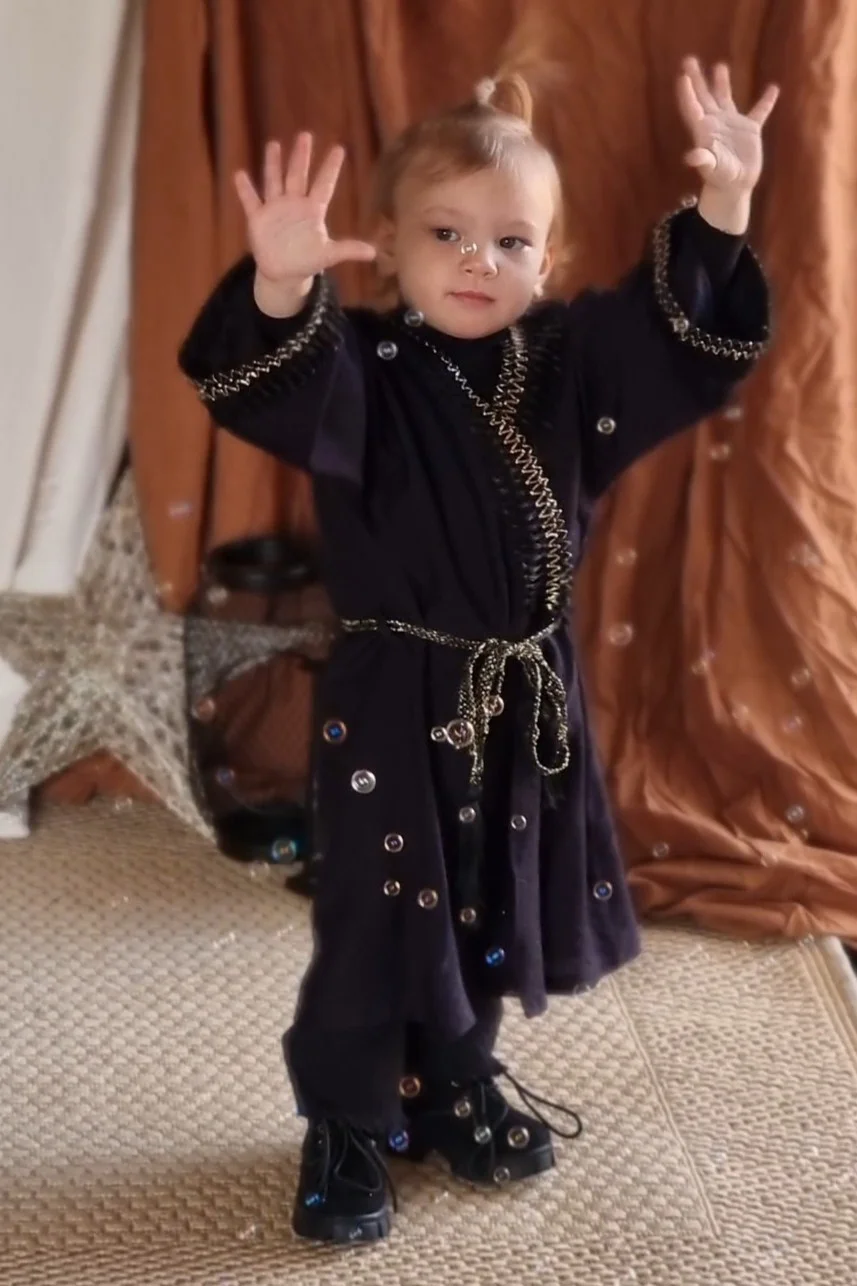 Baby Thurayya Kaftan – Black