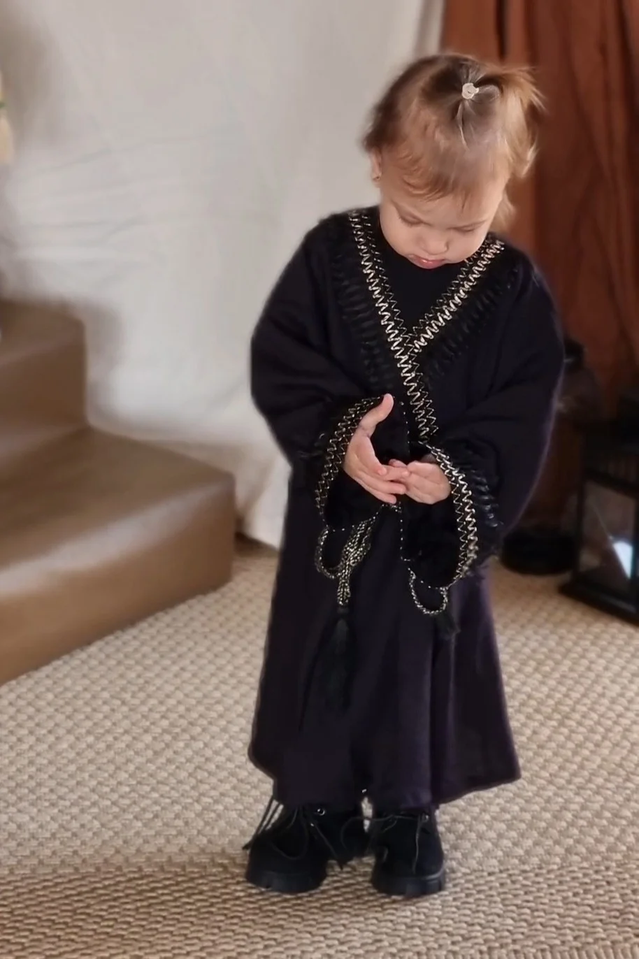 Baby Thurayya Kaftan – Black