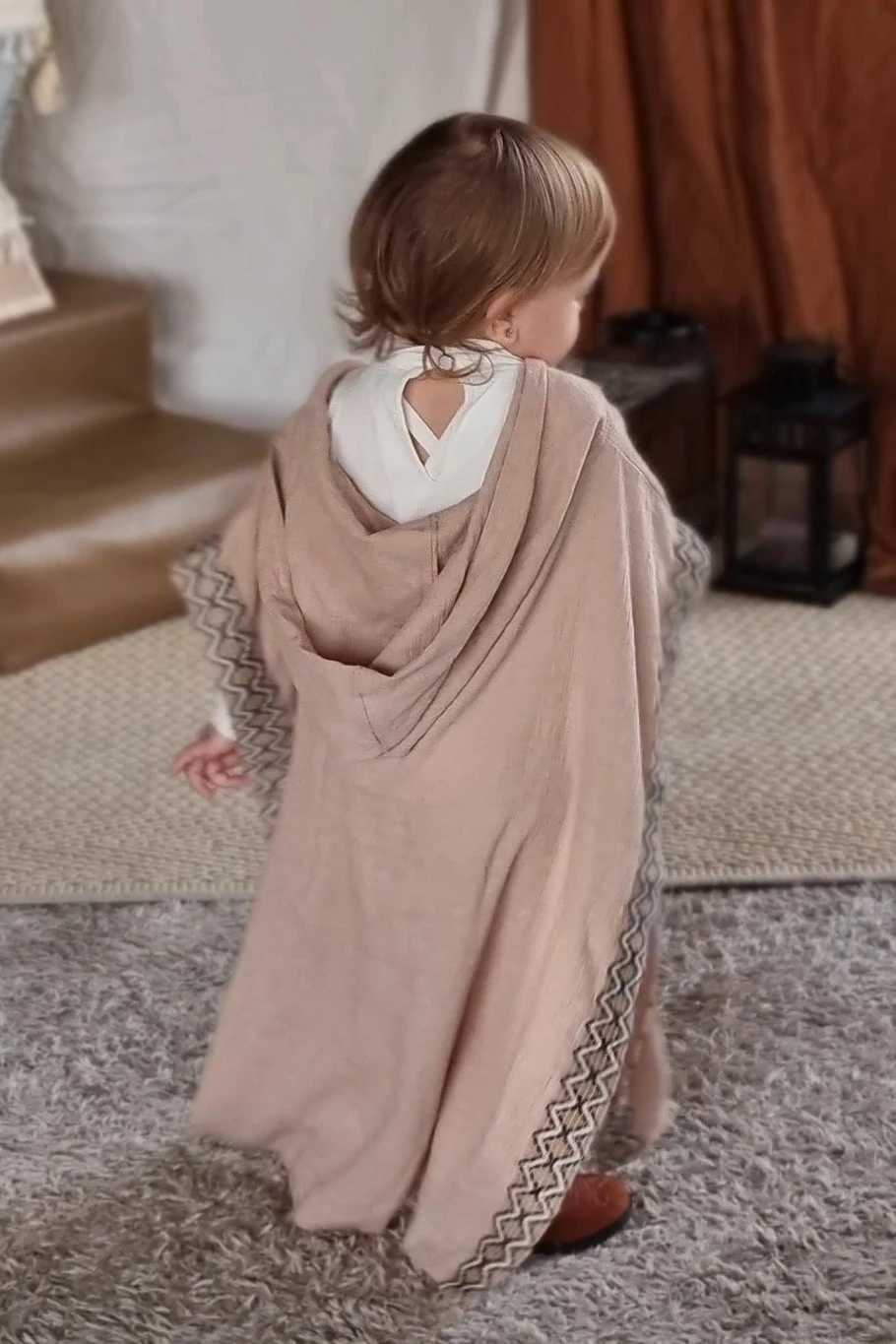 Layali Unisex Hooded Kaftan – Beige