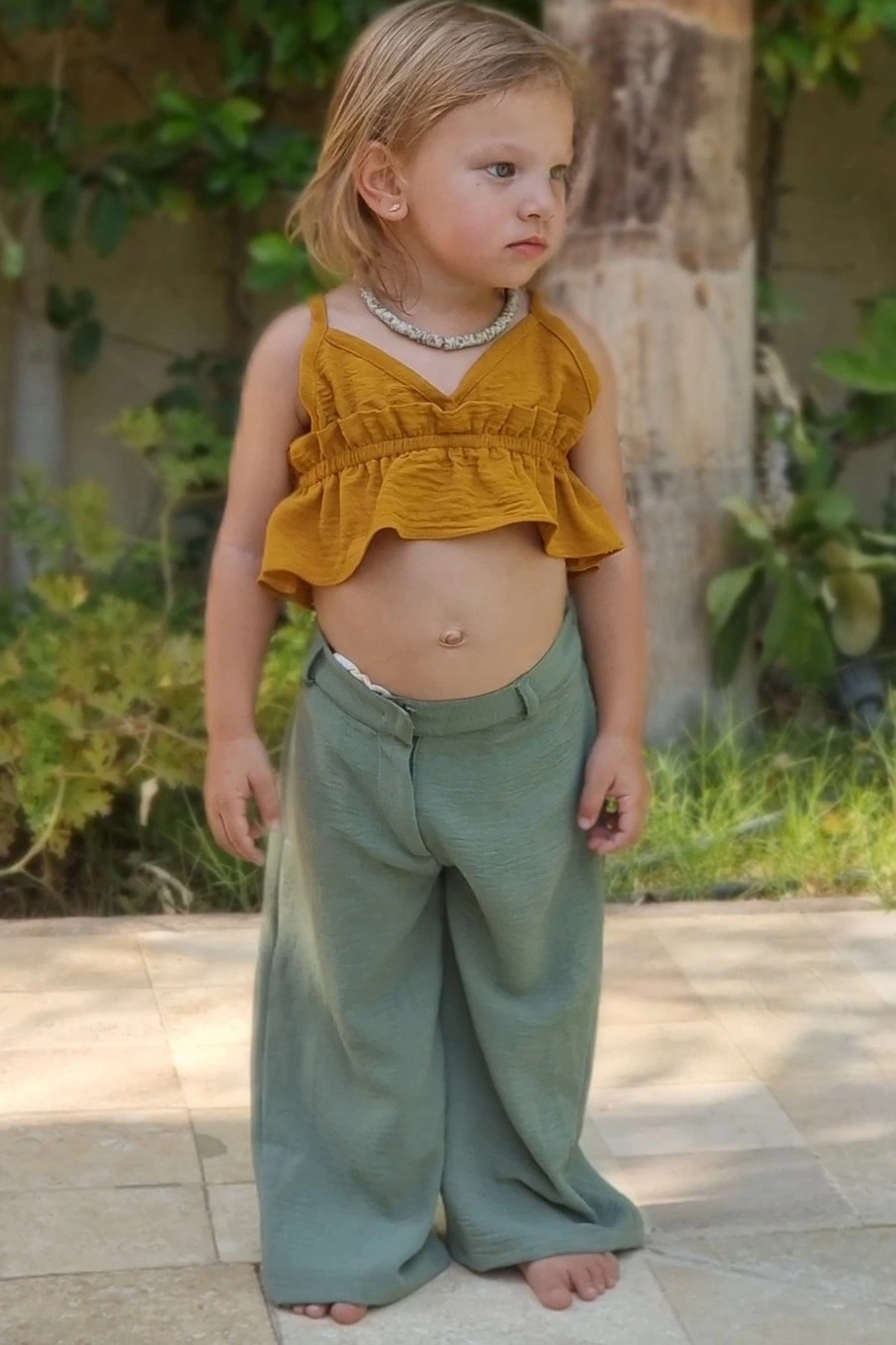 Baby Laia Pants – Olive Green