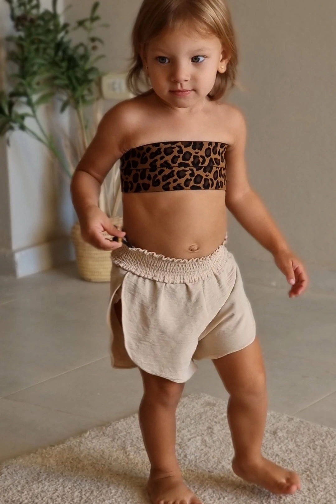 Jazzy Baby Shorts – Beige