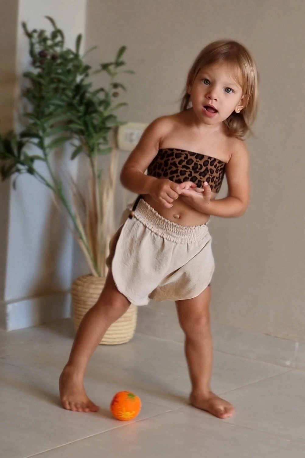 Jazzy Baby Shorts – Beige