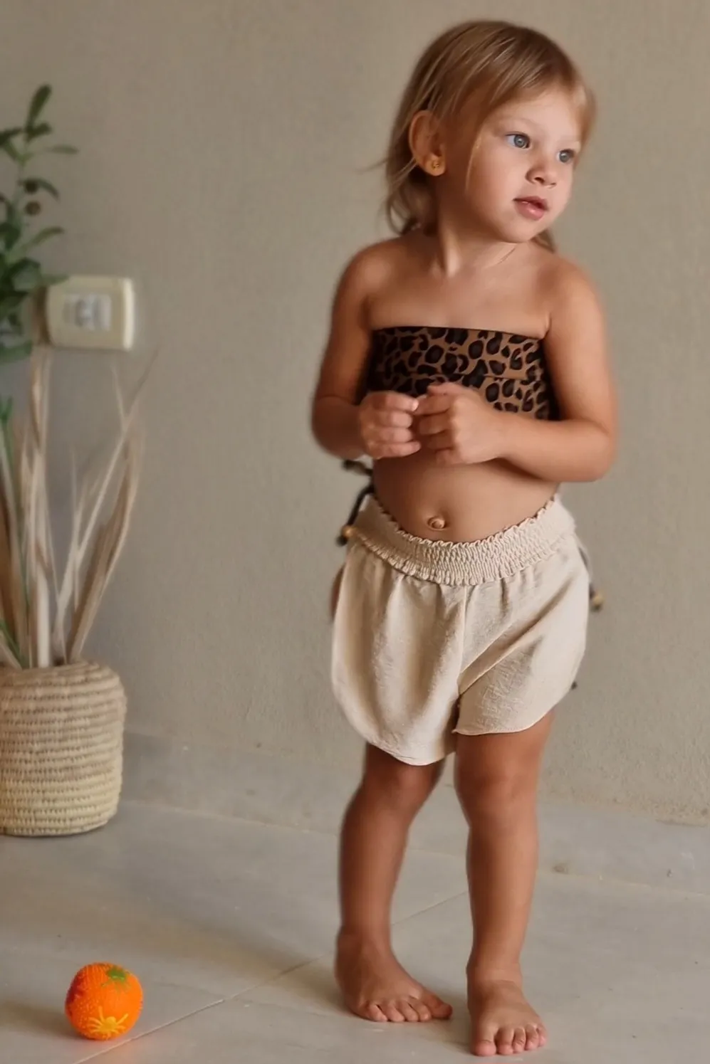 Jazzy Baby Shorts – Beige