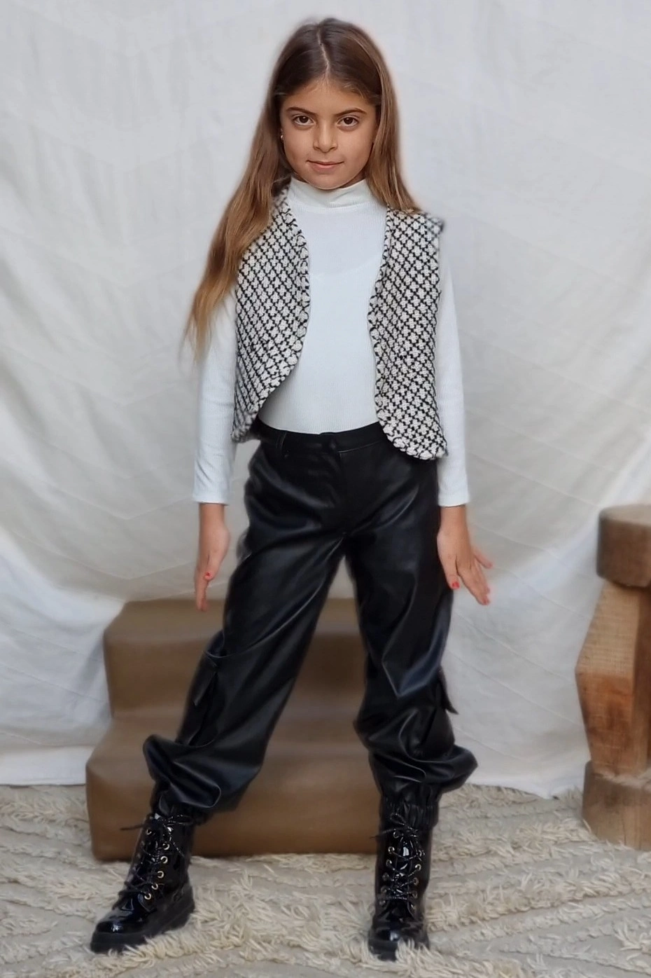 Nouni Double-Sided Vest – Squares