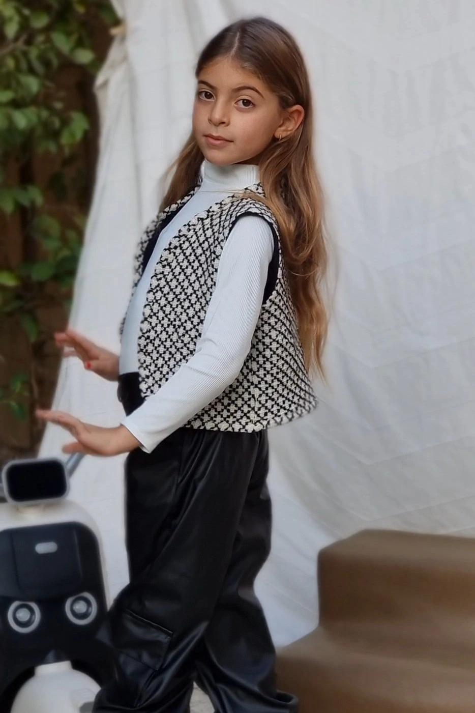 Nouni Double-Sided Vest – Squares