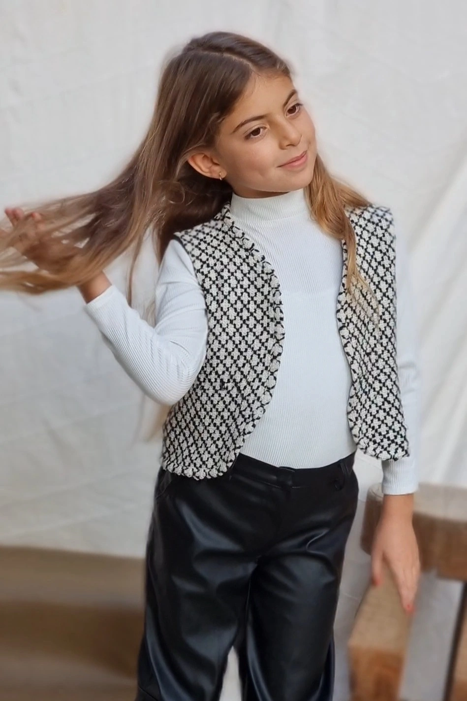 Nouni Double-Sided Vest – Squares