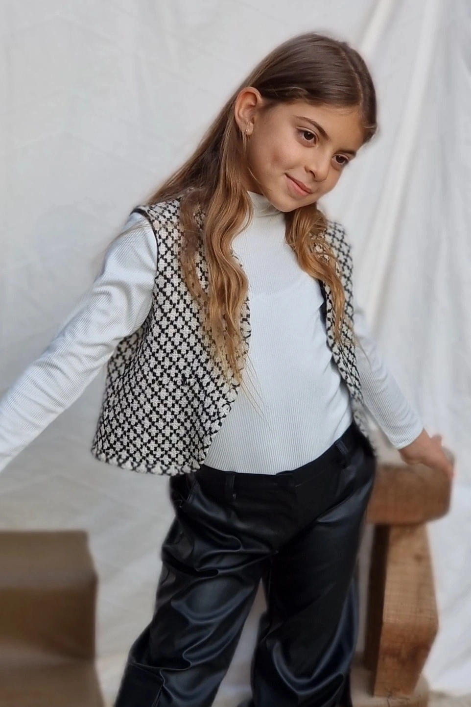 Nouni Double-Sided Vest – Squares