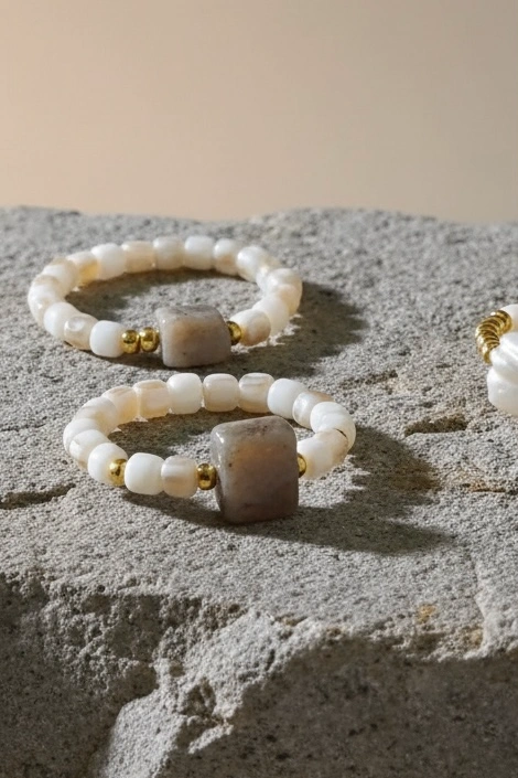 Moonstone Ring Set – 5 Pieces