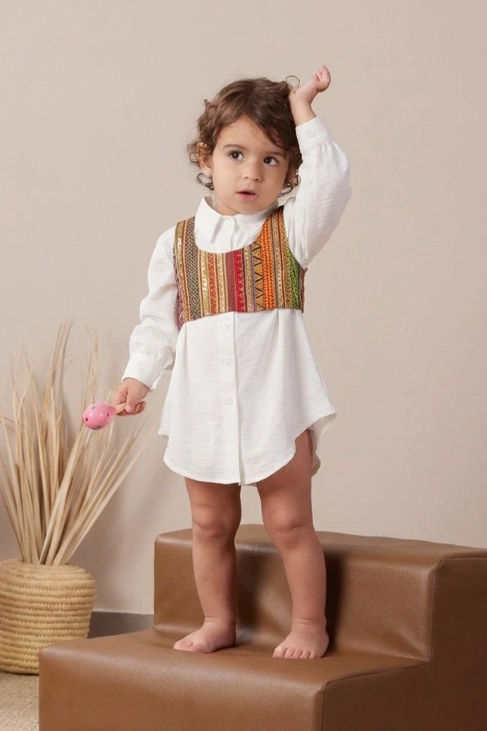 Ayla Shirt Dress – White